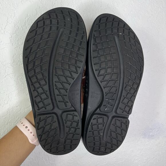 OOFOS OOahh Black Slides Size US M7-W9, unisex, comfort, casual, walk, beach - Picture 6 of 8